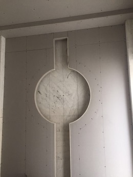 别墅楼梯转角背景墙